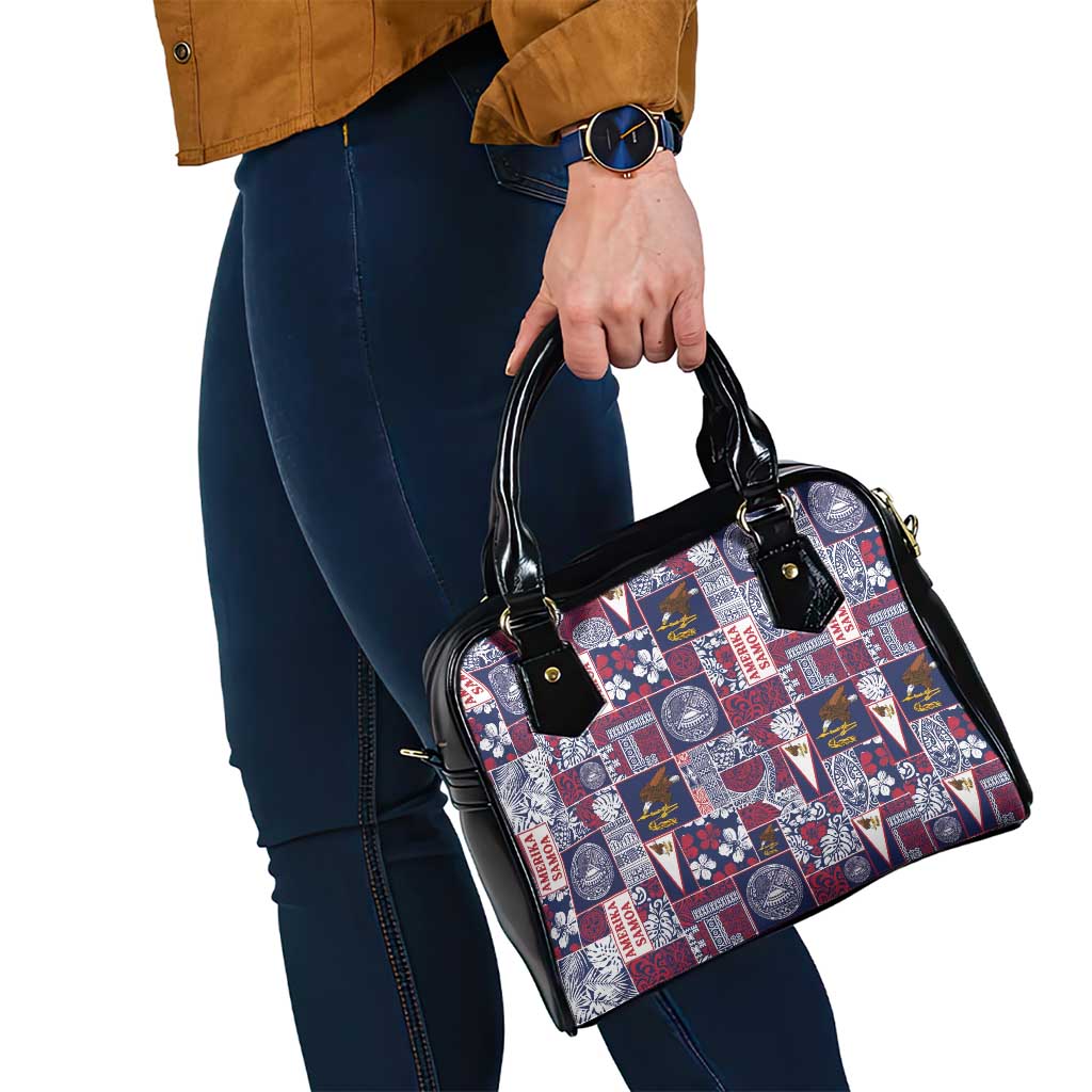 Manuia le Kerisimasi American Samoa Shoulder Handbag Pacific Patchwork Xmas Vibes - Polynesian Pride