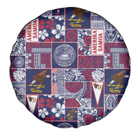 Manuia le Kerisimasi American Samoa Spare Tire Cover Pacific Patchwork Xmas Vibes - Polynesian Pride