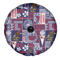Manuia le Kerisimasi American Samoa Spare Tire Cover Pacific Patchwork Xmas Vibes - Polynesian Pride