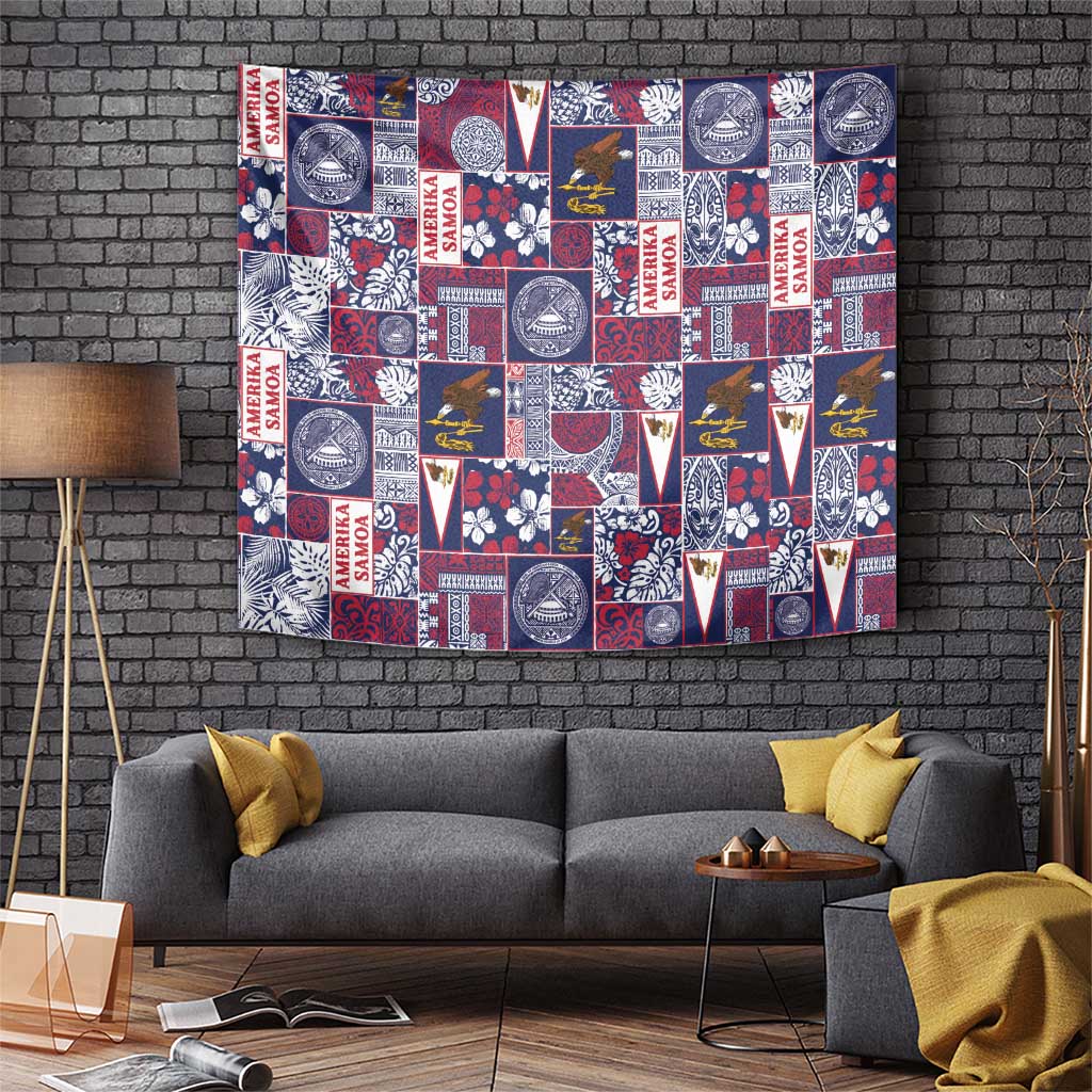 Manuia le Kerisimasi American Samoa Tapestry Pacific Patchwork Xmas Vibes - Polynesian Pride