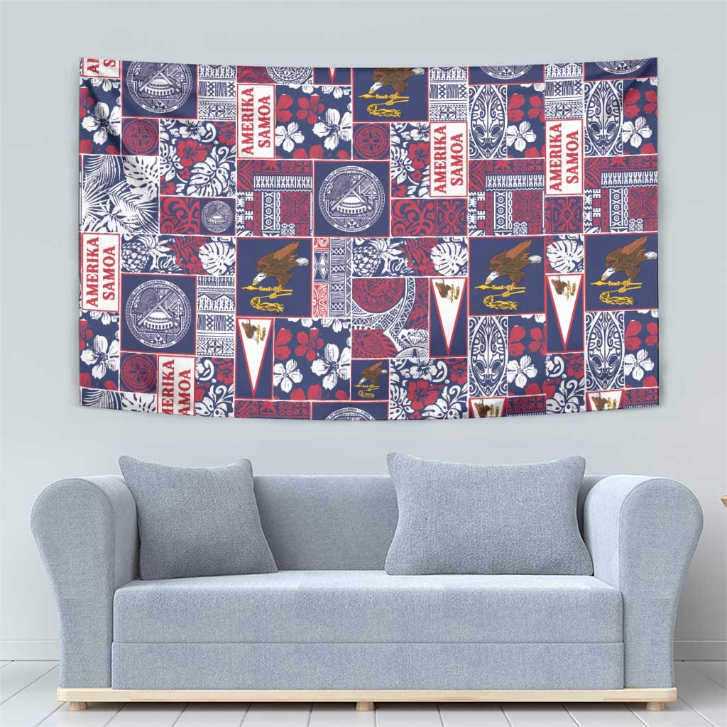 Manuia le Kerisimasi American Samoa Tapestry Pacific Patchwork Xmas Vibes - Polynesian Pride