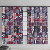 Manuia le Kerisimasi American Samoa Window Curtain Pacific Patchwork Xmas Vibes - Polynesian Pride