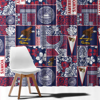 Manuia le Kerisimasi American Samoa Window Curtain Pacific Patchwork Xmas Vibes - Polynesian Pride