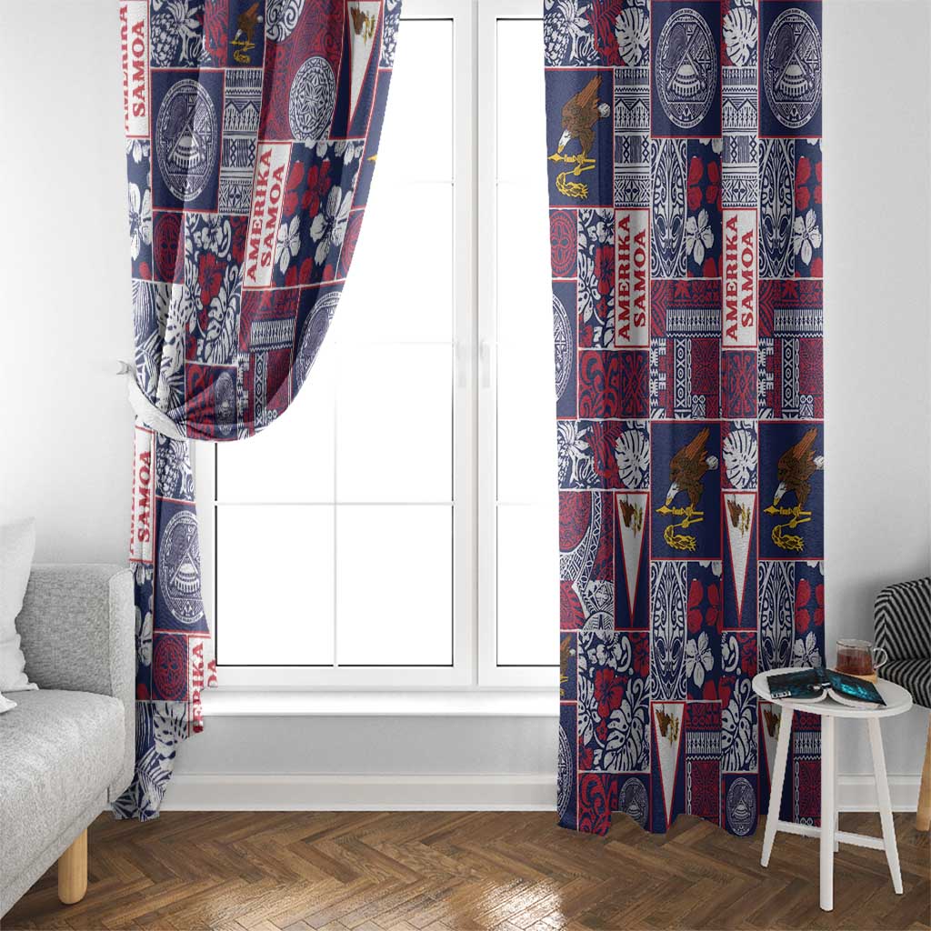 Manuia le Kerisimasi American Samoa Window Curtain Pacific Patchwork Xmas Vibes - Polynesian Pride