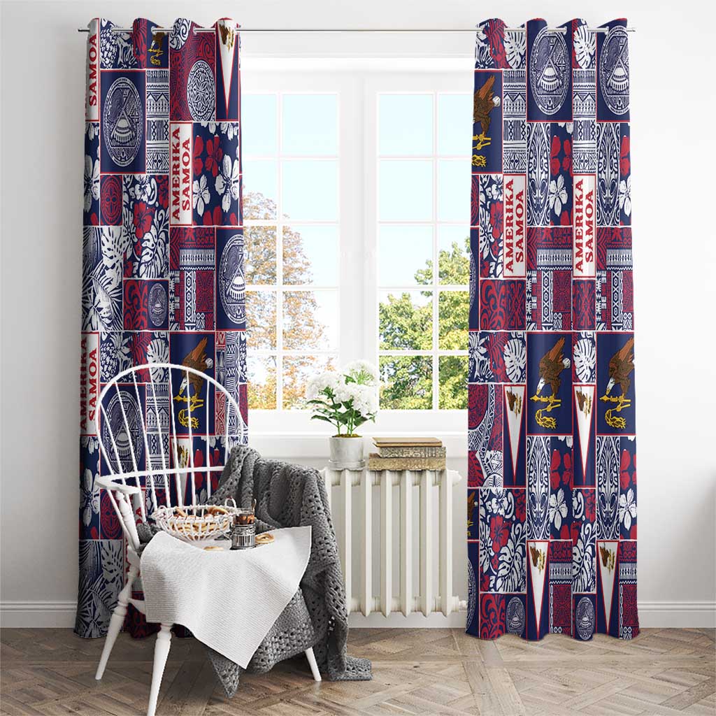 Manuia le Kerisimasi American Samoa Window Curtain Pacific Patchwork Xmas Vibes - Polynesian Pride