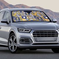 Ekamawir omo Nauru Auto Sun Shade Pacific Patchwork Xmas Vibes - Polynesian Pride