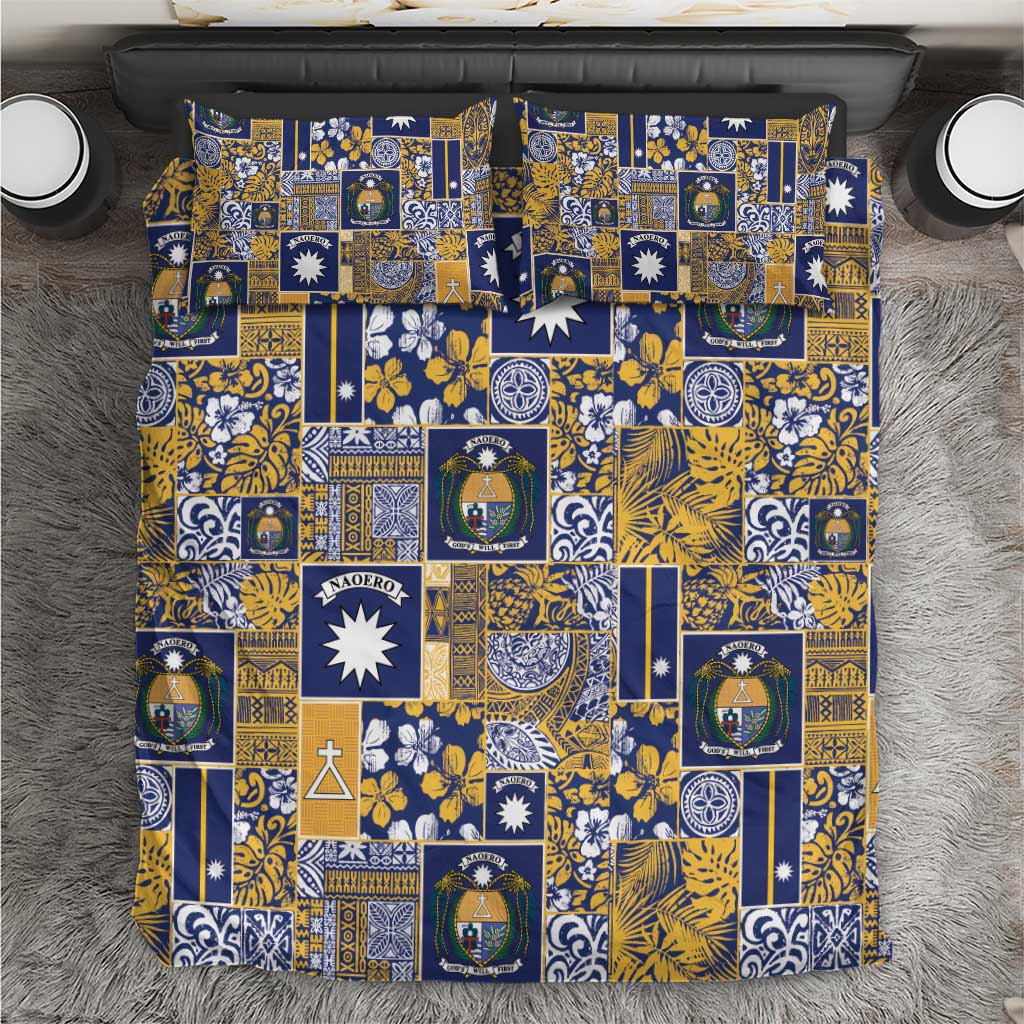 Ekamawir omo Nauru Bedding Set Pacific Patchwork Xmas Vibes - Polynesian Pride