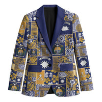 Ekamawir omo Nauru Blazer Pacific Patchwork Xmas Vibes - Polynesian Pride