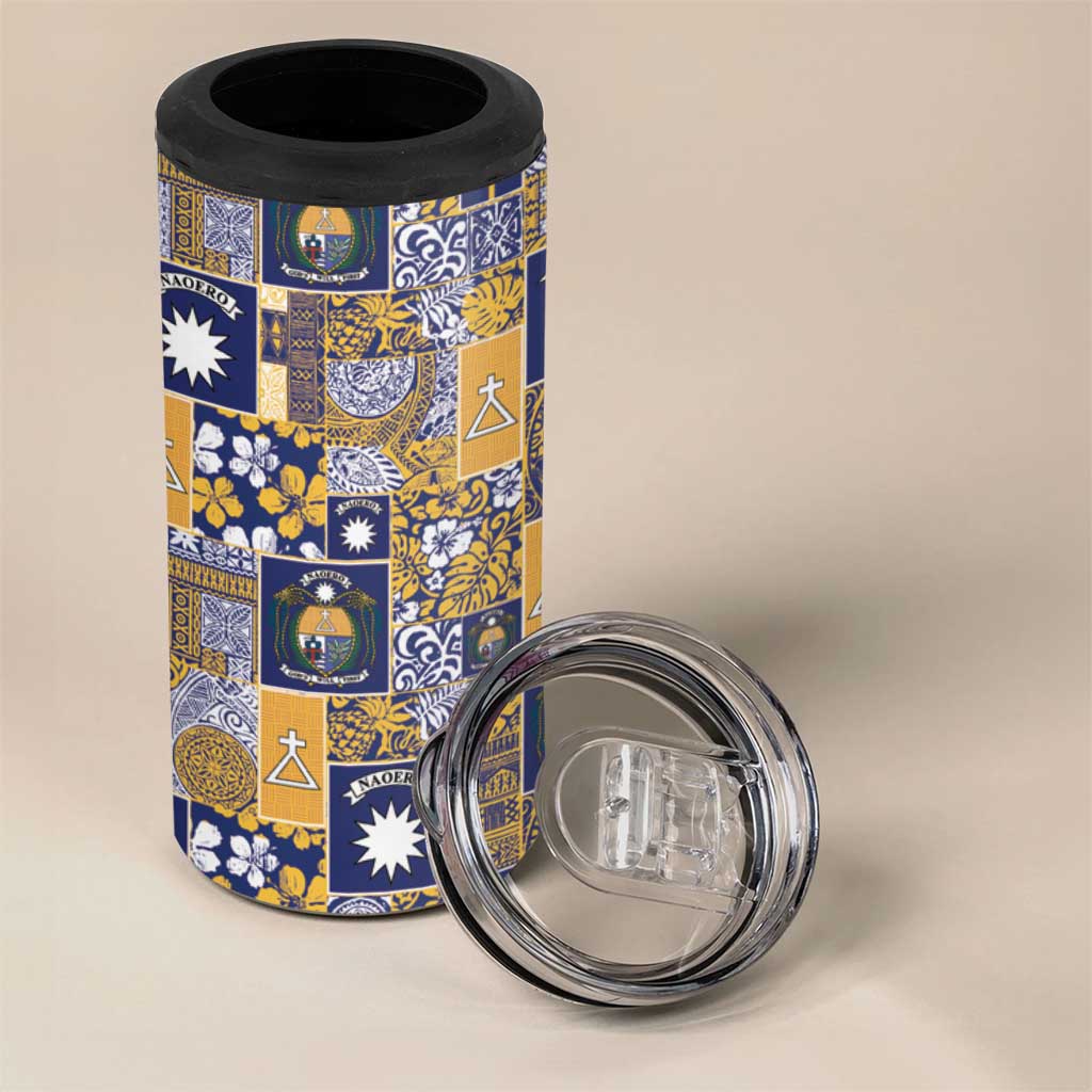Ekamawir omo Nauru 4 in 1 Can Cooler Tumbler Pacific Patchwork Xmas Vibes - Polynesian Pride