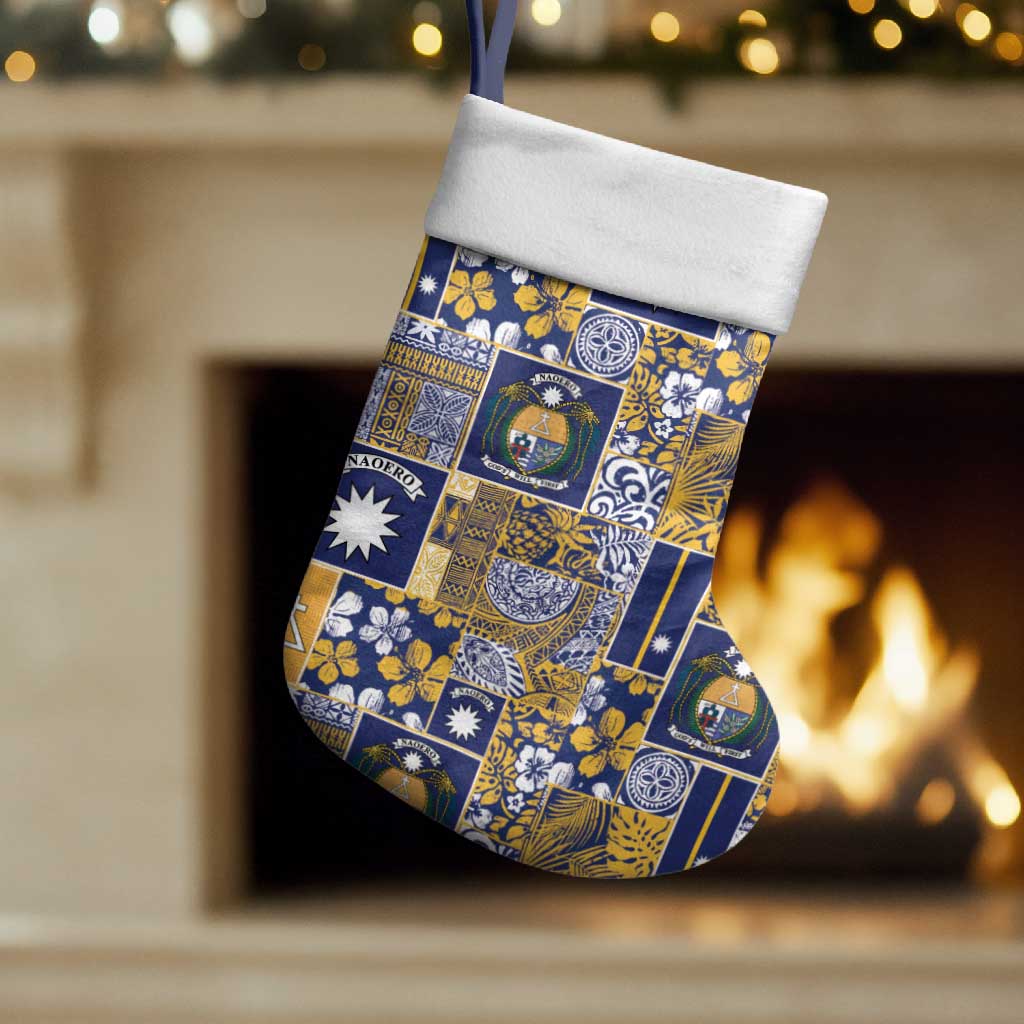Ekamawir omo Nauru Christmas Stocking Pacific Patchwork Xmas Vibes - Polynesian Pride