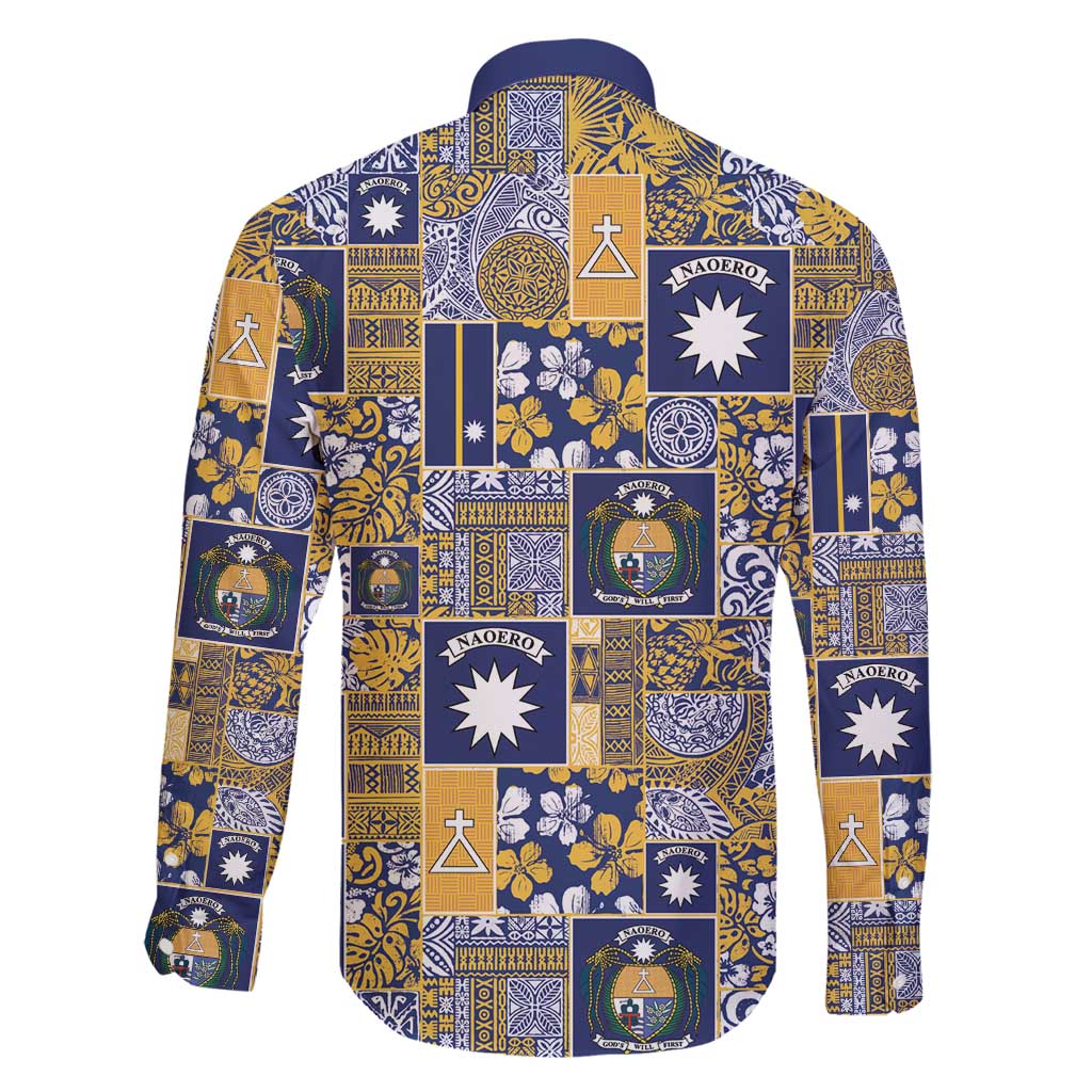 Ekamawir omo Nauru Family Matching Off Shoulder Short Dress and Hawaiian Shirt Pacific Patchwork Xmas Vibes - Polynesian Pride