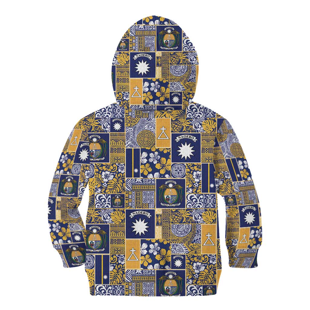 Ekamawir omo Nauru Kid Hoodie Pacific Patchwork Xmas Vibes - Polynesian Pride