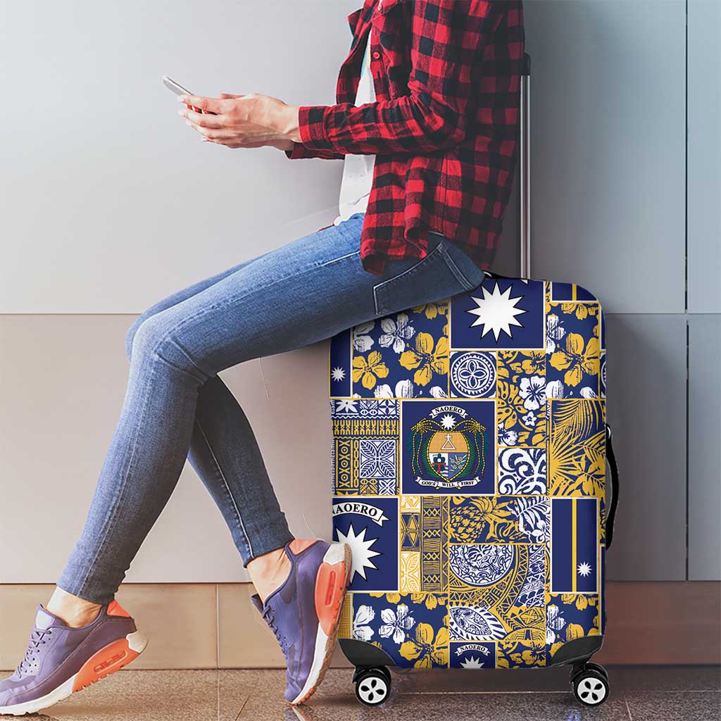 Ekamawir omo Nauru Luggage Cover Pacific Patchwork Xmas Vibes - Polynesian Pride