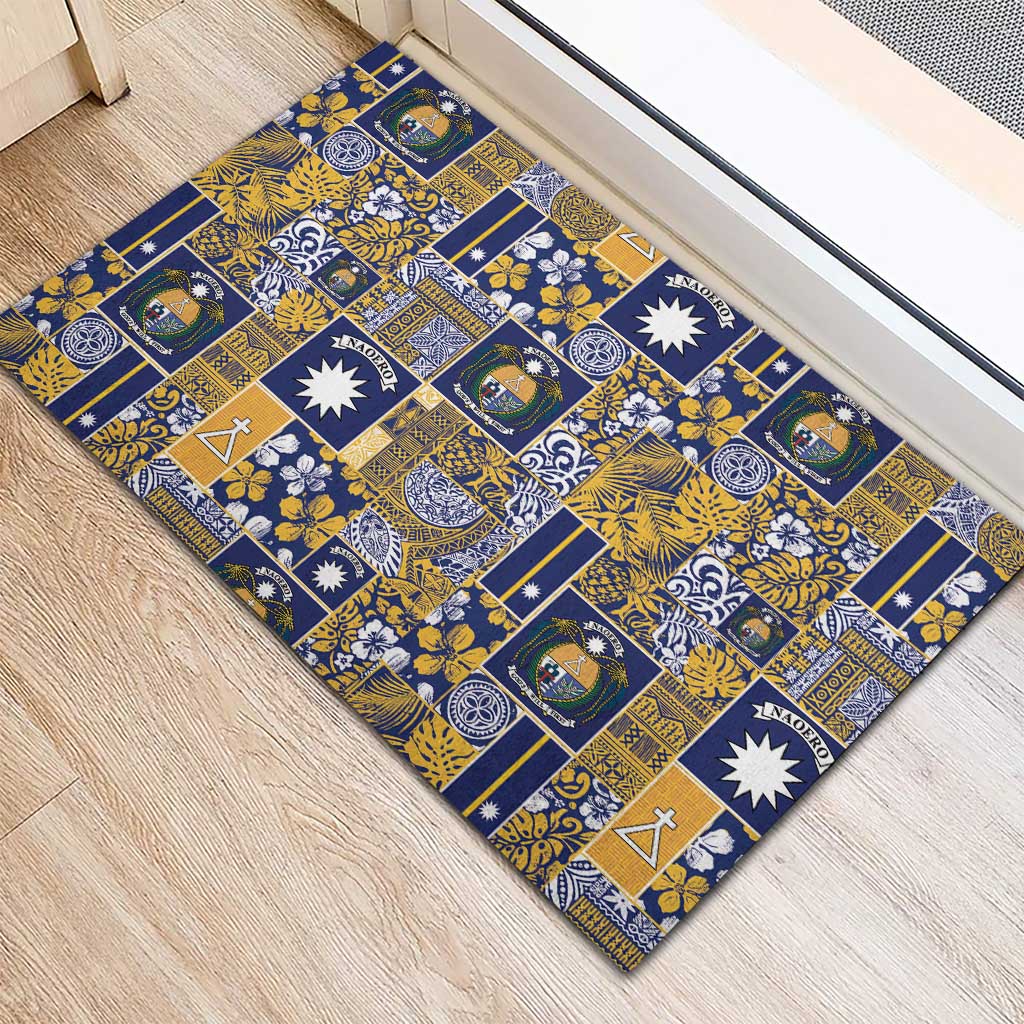 Ekamawir omo Nauru Rubber Doormat Pacific Patchwork Xmas Vibes - Polynesian Pride