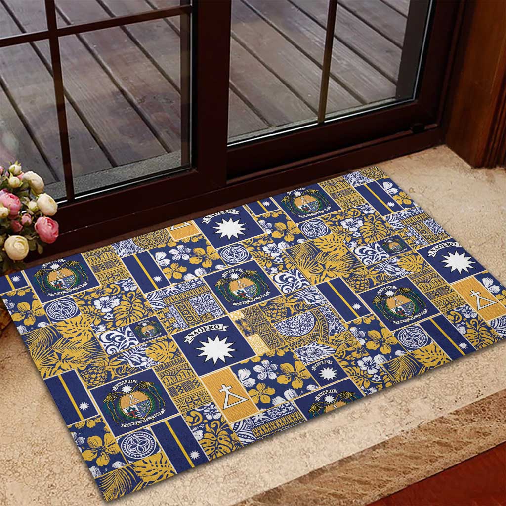 Ekamawir omo Nauru Rubber Doormat Pacific Patchwork Xmas Vibes - Polynesian Pride