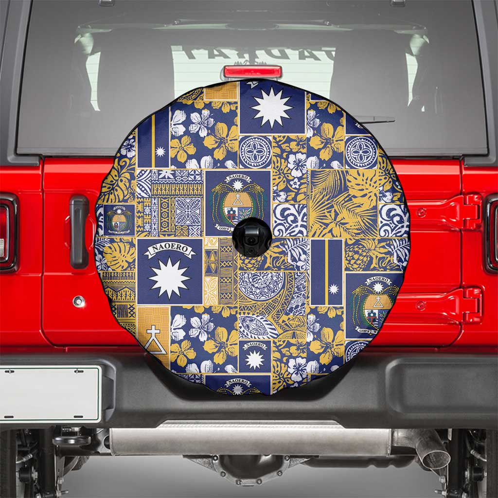 Ekamawir omo Nauru Spare Tire Cover Pacific Patchwork Xmas Vibes - Polynesian Pride
