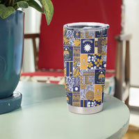 Ekamawir omo Nauru Tumbler Cup Pacific Patchwork Xmas Vibes - Polynesian Pride