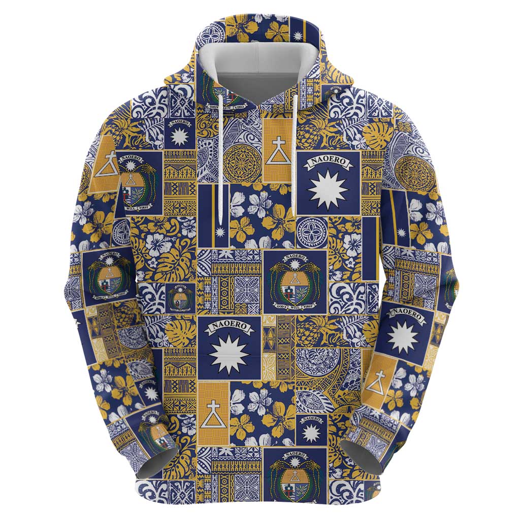 Ekamawir omo Nauru Zip Hoodie Pacific Patchwork Xmas Vibes - Polynesian Pride