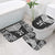 New Zealand Black Fern Custom Bathroom Set Maori Tukutuku Black-white Motif - Polynesian Pride