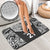 New Zealand Black Fern Custom Bathroom Set Maori Tukutuku Black-white Motif - Polynesian Pride