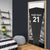 New Zealand Black Fern Custom Door Cover Maori Tukutuku Black-white Motif - Polynesian Pride