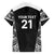 New Zealand Black Fern Custom Family Matching Short Sleeve Bodycon Dress and Hawaiian Shirt Maori Tukutuku Black-white Motif