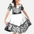 New Zealand Black Fern Custom Family Matching Summer Maxi Dress and Hawaiian Shirt Maori Tukutuku Black-white Motif
