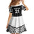 New Zealand Black Fern Custom Family Matching Summer Maxi Dress and Hawaiian Shirt Maori Tukutuku Black-white Motif