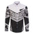 New Zealand Black Fern Custom Family Matching Summer Maxi Dress and Hawaiian Shirt Maori Tukutuku Black-white Motif