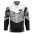 New Zealand Black Fern Custom Hockey Jersey Maori Tukutuku Black-white Motif - Polynesian Pride