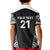 New Zealand Black Fern Custom Kid Polo Shirt Maori Tukutuku Black-white Motif