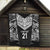 New Zealand Black Fern Custom Quilt Maori Tukutuku Black-white Motif