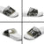 New Zealand Black Fern Custom Slide Sandals Maori Tukutuku Black-white Motif - Polynesian Pride