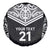 New Zealand Black Fern Custom Spare Tire Cover Maori Tukutuku Black-white Motif