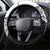 New Zealand Black Fern Steering Wheel Cover Maori Tukutuku Black-white Motif