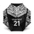 New Zealand Black Fern Custom Umbrella Maori Tukutuku Black-white Motif - Polynesian Pride