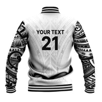 New Zealand Koru Fern Custom Baseball Jacket Simple Taniko Motif