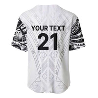 New Zealand Koru Fern Custom Baseball Jersey Simple Taniko Motif