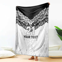New Zealand Koru Fern Custom Blanket Simple Taniko Motif LT9 - Polynesian Pride