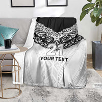 New Zealand Koru Fern Custom Blanket Simple Taniko Motif LT9 - Polynesian Pride