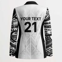 New Zealand Koru Fern Custom Blazer Simple Taniko Motif - Polynesian Pride