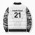 New Zealand Koru Fern Custom Bomber Puffer Jacket Simple Taniko Motif - Polynesian Pride