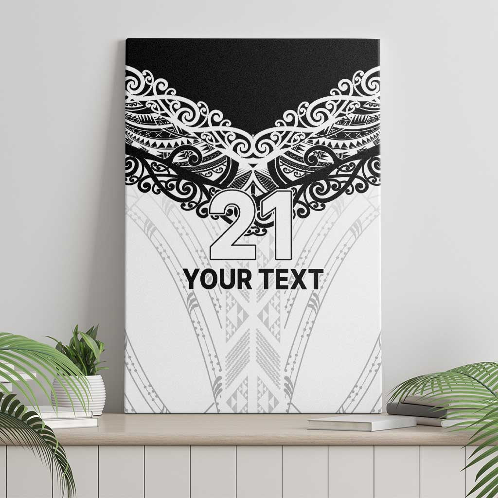 New Zealand Koru Fern Custom Canvas Wall Art Simple Taniko Motif LT9 - Polynesian Pride