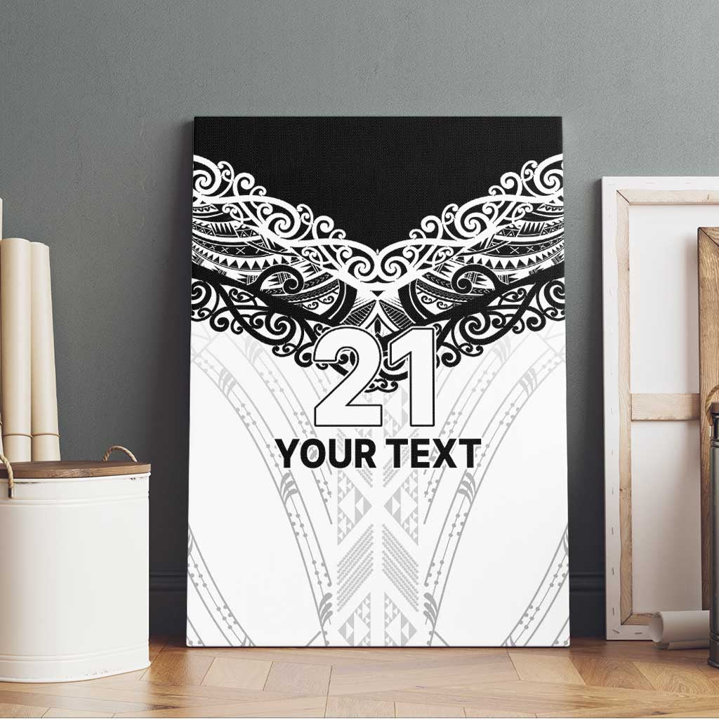 New Zealand Koru Fern Custom Canvas Wall Art Simple Taniko Motif LT9 - Polynesian Pride