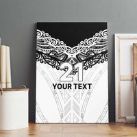 New Zealand Koru Fern Custom Canvas Wall Art Simple Taniko Motif LT9 - Polynesian Pride