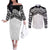 New Zealand Koru Fern Custom Couples Matching Off The Shoulder Long Sleeve Dress and Long Sleeve Button Shirt Simple Taniko Motif