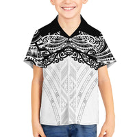 New Zealand Koru Fern Custom Family Matching Off The Shoulder Long Sleeve Dress and Hawaiian Shirt Simple Taniko Motif