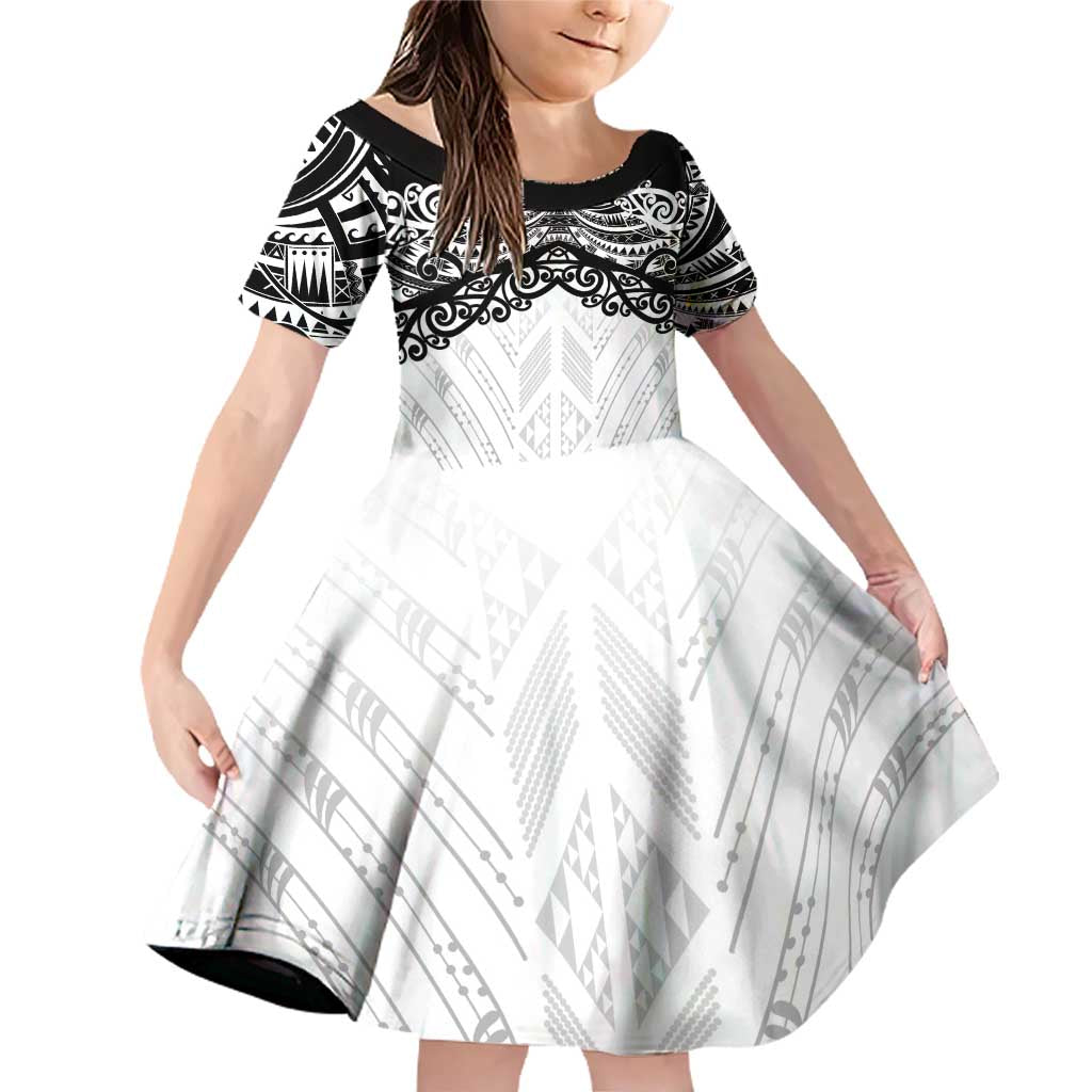 New Zealand Koru Fern Custom Family Matching Off Shoulder Short Dress and Hawaiian Shirt Simple Taniko Motif
