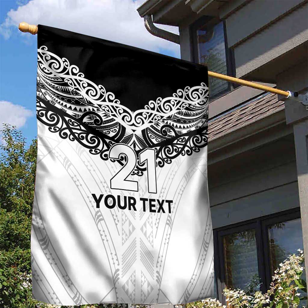 New Zealand Koru Fern Custom Garden Flag Simple Taniko Motif LT9 - Polynesian Pride