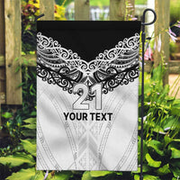 New Zealand Koru Fern Custom Garden Flag Simple Taniko Motif LT9 Garden Flag White - Polynesian Pride